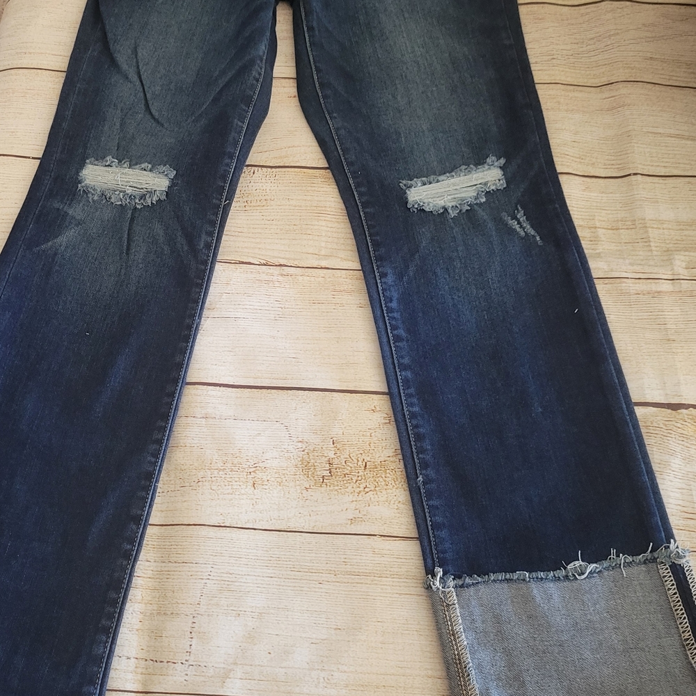 Distressed Dark Judy Blue Jeans
